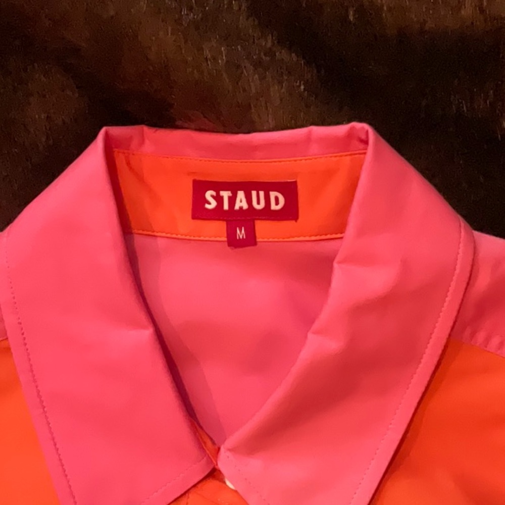 STAUD Short Sleeved blouse. Size M.